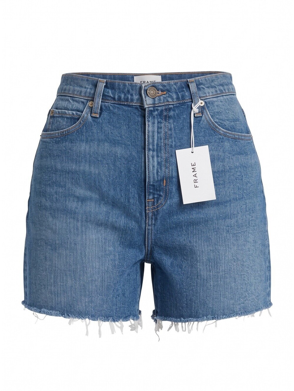 $198 New Frame The Easy Fray Hem Short Size 30 Maraud Blue